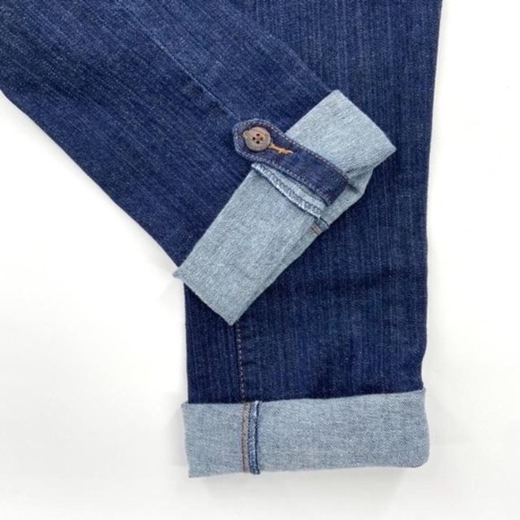 Nine West East End Capri Jeans Midrise Roll Tab 2 - Picture 3 of 11